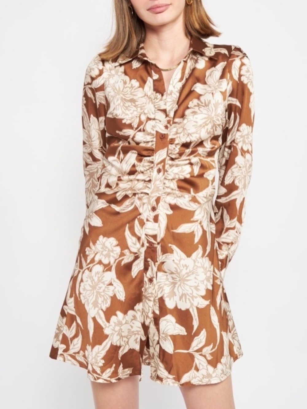 En Saison Angelina Satin Mini Dress